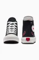μαύρο Πάνινα παπούτσια Converse Chuck Taylor All Star EVA Lift Platform Y2K Heart