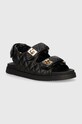 Steve Madden szandál Margie műszálas lakkbőr fekete SM11003082.010
