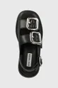 čierna Kožené sandále Steve Madden Transporter