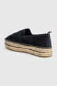Обувь Замшевые эспадрильи Tommy Hilfiger TH EMBROIDERED SUEDE FLATFORM FW0FW07695 тёмно-синий