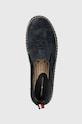 Tommy Hilfiger espadryle zamszowe TH EMBROIDERED SUEDE FLATFORM granatowy FW0FW07695