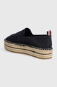 Obuwie Tommy Hilfiger espadryle TH EMBROIDERED CANVAS FLATFORM FW0FW07696 granatowy
