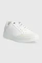 Δερμάτινα αθλητικά παπούτσια Tommy Hilfiger COURT SNEAKER MONOGRAM λευκό