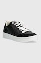 Kožne tenisice Tommy Hilfiger COURT SNEAKER MONOGRAM FW0FW07812 crna SS24