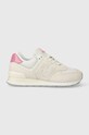 New Balance sneakers 574 piele întoarsă bej WL5742BA