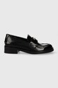 Кожаные мокасины Dkny PENNY лакированная кожа чёрный K1434520.BLK