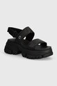 Δερμάτινα σανδάλια Timberland Adley Way Sandal φλατ μαύρο TB0A5URZ0151