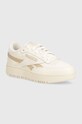 Kožené tenisky Reebok Classic Club C plochá béžová 100074268
