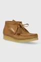 brown Clarks Originals leather shoes Wallabee Boot Women’s