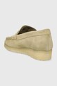 Обувки Кожени мокасини Clarks Originals Wallabee Loafer 26173508 бежов