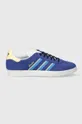 Замшеві кросівки adidas Originals Gazelle W блакитний