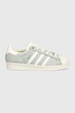 Tenisice od nubuk kože adidas Originals Superstar W IE3038 siva SS24
