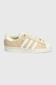 Kožne tenisice adidas Originals Superstar W IE3039 bež SS24