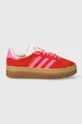 Σουέτ αθλητικά παπούτσια adidas Originals Gazelle Bold W κόκκινο