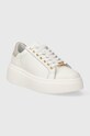 Twinset sneakersy skórzane 241TCT094.11560 biały SS24