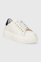 Twinset sneakersy skórzane 241TCT094.01870 biały SS24