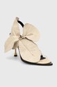 Шкіряні сандалі Vanda Novak Daisy Daisy.Ivory бежевий SS24