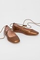 Obuwie MAX&Co. baleriny skórzane 2416521057200 brązowy