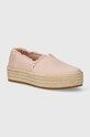 Εσπαντρίγιες Toms Valencia ίσια πλατφόρμα ροζ 10020698