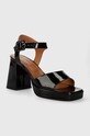 Jonak sandale de piele DIVINA 3200511 negru SS24