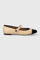 Jonak balerini de piele DREUX piele patentata bej 3500168