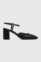 Jonak pantofi de piele DANINO calcai expus negru 3400159