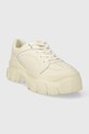 Desigual sneakersy skórzane Chunky 24SSKL01.1011 beżowy SS24