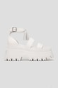 Naked Wolfe sandale de piele Dare platformă alb Dare.White