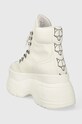 Încălțăminte Naked Wolfe sneakers din piele Spike Spike.White alb