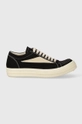 Πάνινα παπούτσια Rick Owens Woven Shoes Vintage Sneaks μαύρο