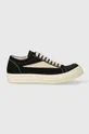 Tenisice Rick Owens Woven Shoes Vintage Sneaks crna