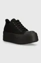 μαύρο Πάνινα παπούτσια Rick Owens Woven Shoes Double Bumper Low Sneaks Γυναικεία