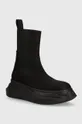 nero Rick Owens stivaletti chelsea Woven Boots Beatle Abstract Donna