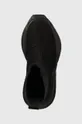 czarny Rick Owens sztyblety Woven Boots Beatle Abstract