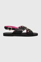 Love Moschino sandały skórzane JA16402G0IIA0000 czarny SS24