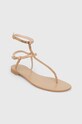 Sandály Twinset textilní béžová 241TCT110.11540