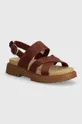 burgundia Timberland sandale de piele Clairemont Way De femei