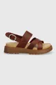 Kožené sandály Timberland Clairemont Way burgundské
