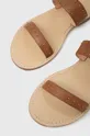 brązowy Twinset sandały skórzane