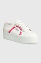 Кеди Superga 2790 ROUND STRIPES платформа білий S4128TW