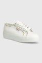 Πάνινα παπούτσια Superga 2740 MULTICOLOR BEADS φλατ λευκό S4131FW