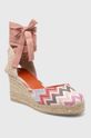 Эспадрильи Missoni Eva 86 танкетка розовый M25.002