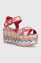 Сандалии Missoni Julia Wedge кожа мультиколор M38.029