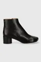 MM6 Maison Margiela botki skórzane Ankle Boots czarny