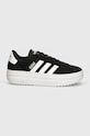 Замшеві кросівки adidas Vl Court IH9995 чорний AW24