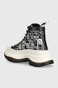 Cipők Karl Lagerfeld bőr sneaker LUNA KL42952.400 fekete
