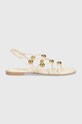 AGL sandale de piele SUMMER D656081PHSOFTY0119 bej SS24