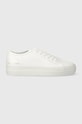 Кожаные кроссовкиCommon Projects Tournament Low Super in Leather 4017.0506 белый AW24