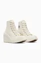 Πάνινα παπούτσια Converse Chuck 70 De Luxe Wedge λευκό