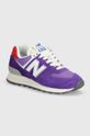 New Balance sportcipő 574 velúr bőr lila WL574YE2